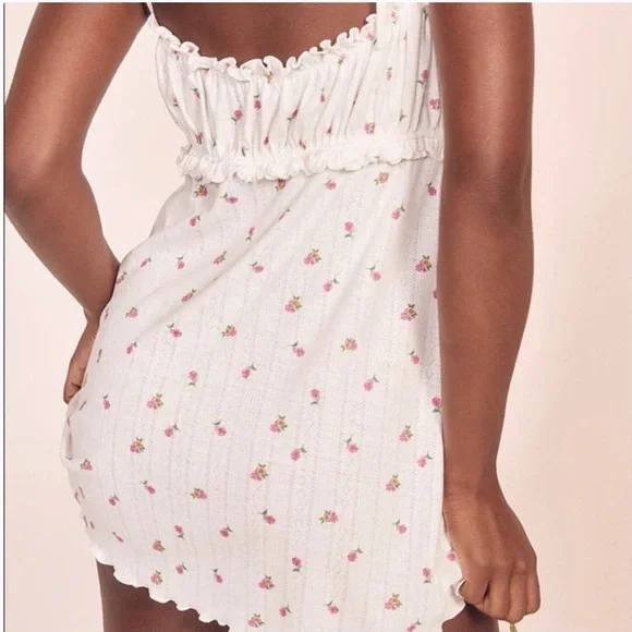 NWT For Love & Lemons Blossom Pointelle Slip Dress - Picture 7 of 9